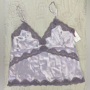 Gold Hawk Purple Haze Silk Lace Cami Top NWT Medium GH349